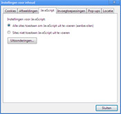 Javascript inschakelen op Windows
